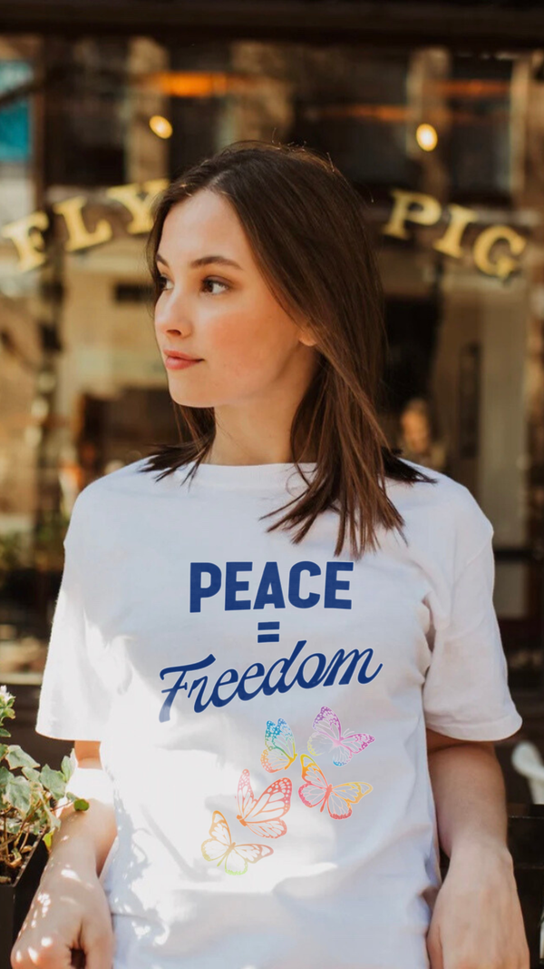 PEACE = FREEDOM Unisex organic cotton t-shirt