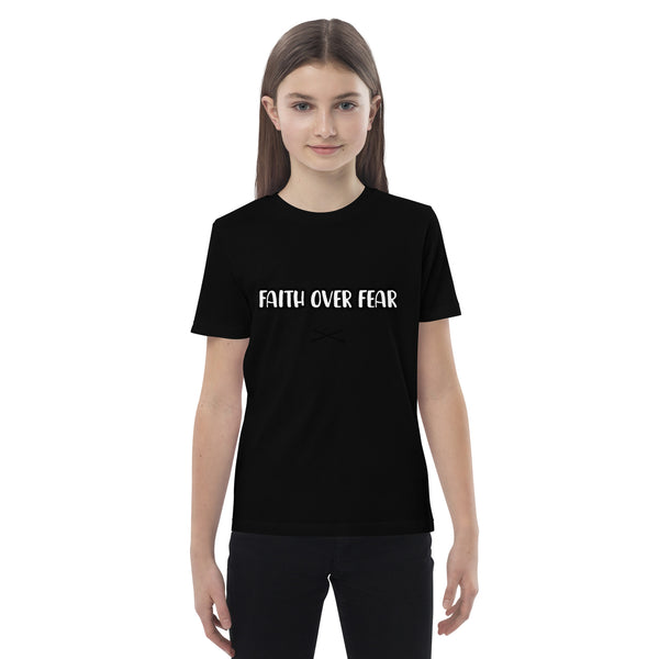 FAITH OVER FEAR Organic cotton kids t-shirt