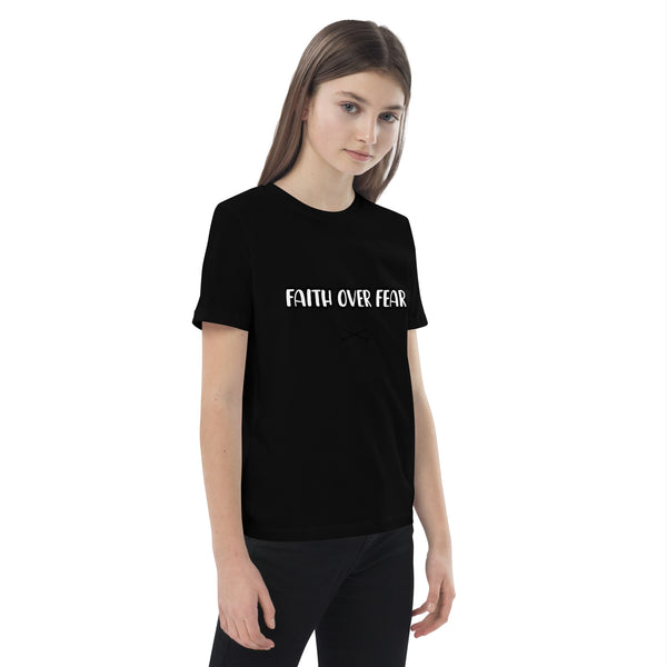 FAITH OVER FEAR Organic cotton kids t-shirt