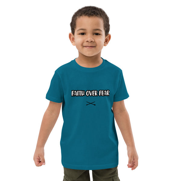 FAITH OVER FEAR Organic cotton kids t-shirt