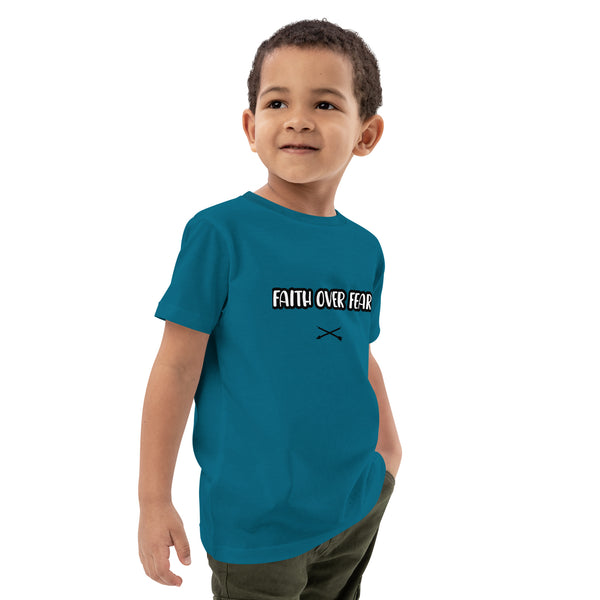 FAITH OVER FEAR Organic cotton kids t-shirt