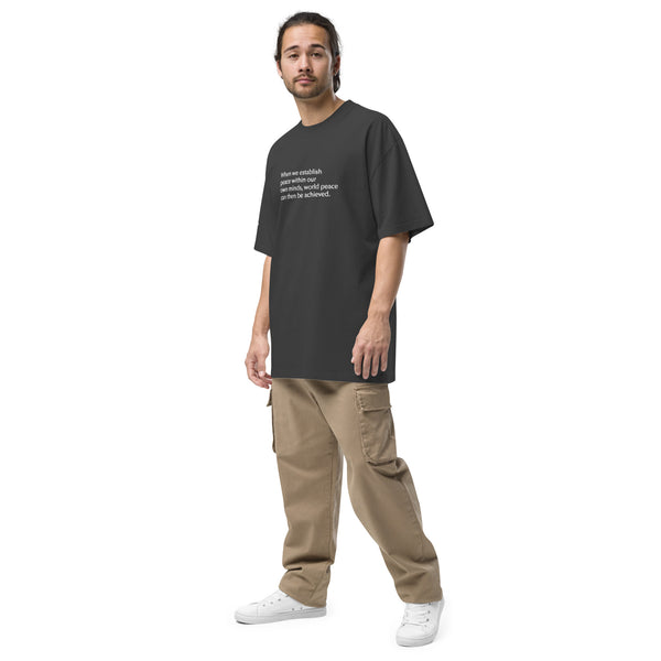 PEACE WITHIN Oversized faded t-shirt