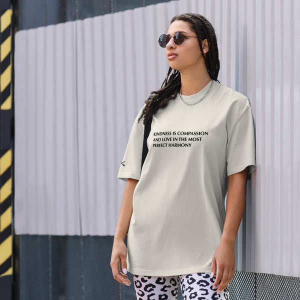 KINDNESS IS COMPASSION Oversized faded t-shirt