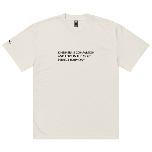 KINDNESS IS COMPASSION Oversized faded t-shirt