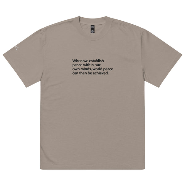 PEACE WITHIN Oversized faded t-shirt