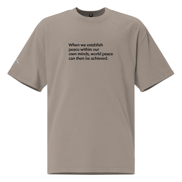 PEACE WITHIN Oversized faded t-shirt