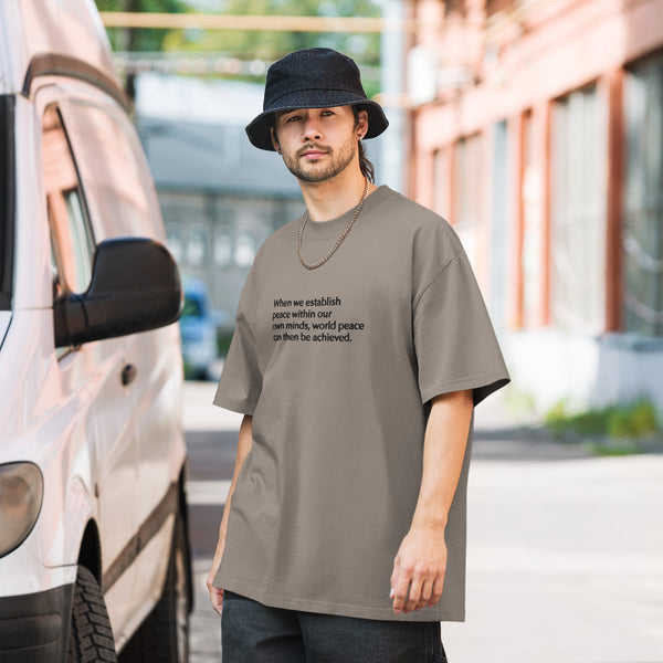 PEACE WITHIN Oversized faded t-shirt