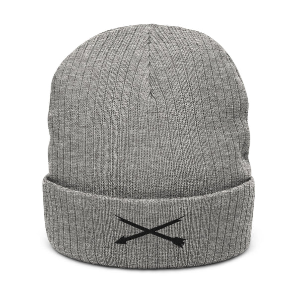 Broken Arrow Ribbed knit beanie