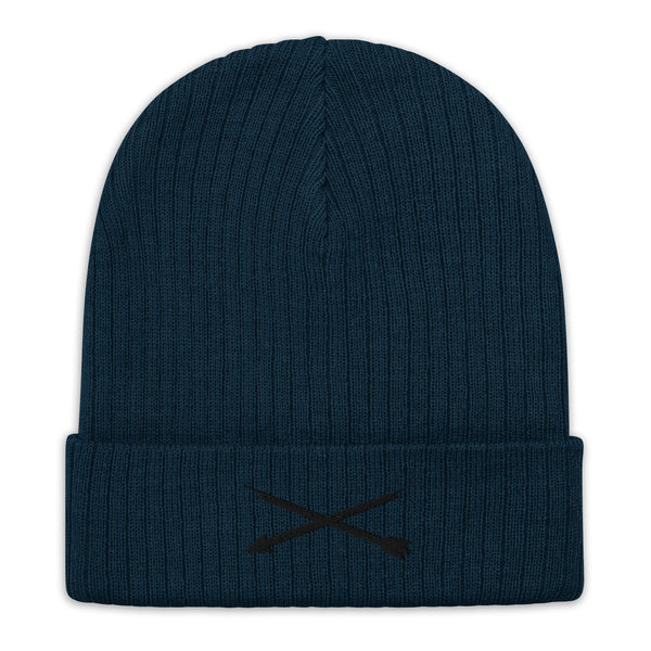 Broken Arrow Ribbed knit beanie