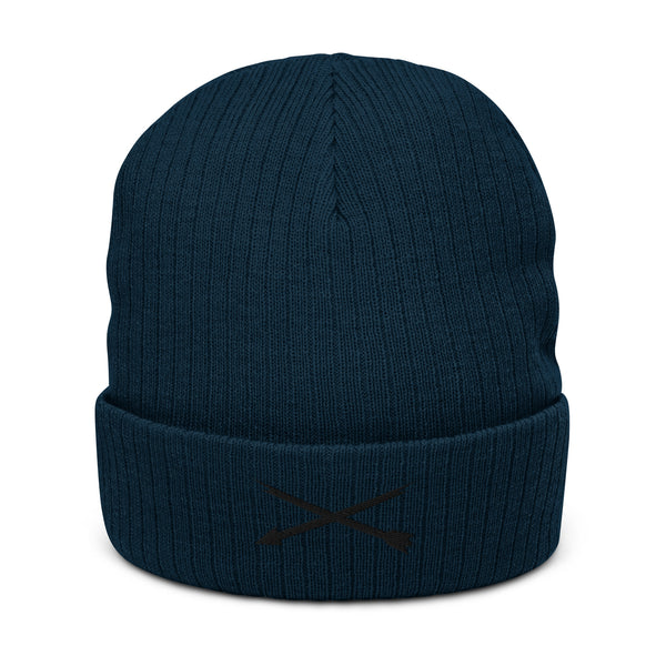 Broken Arrow Ribbed knit beanie