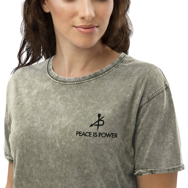 PEACE IS POWER Denim T-Shirt