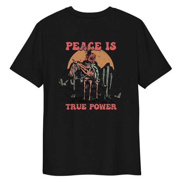 PEACE IS TRUE POWER Unisex organic cotton t-shirt