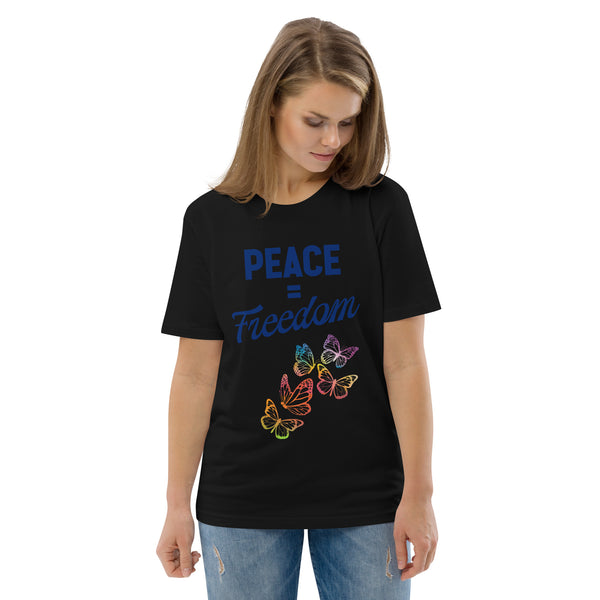 PEACE = FREEDOM Unisex organic cotton t-shirt