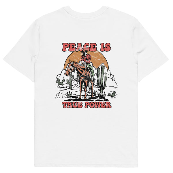 PEACE IS TRUE POWER Unisex organic cotton t-shirt