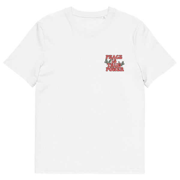 PEACE IS TRUE POWER Unisex organic cotton t-shirt